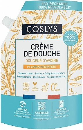 Soft Oat Shower Cream - Coslys Soft Oat Shower Cream (doypack) — photo N1