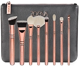 Fragrances, Perfumes, Cosmetics Makeup Brush Set in Case, 8 pcs - Zoeva Rose Golden Luxury Set Vol.3