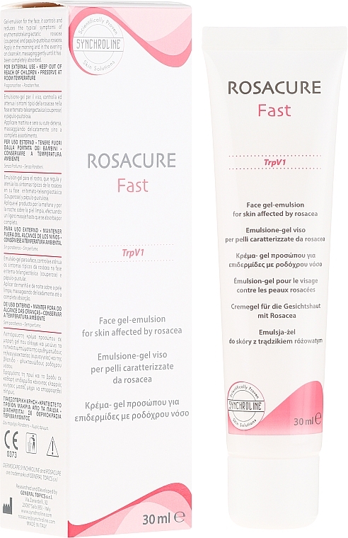 Gel for Sensitive Skin Prone to Redness - Synchroline Rosacure Fast — photo N1