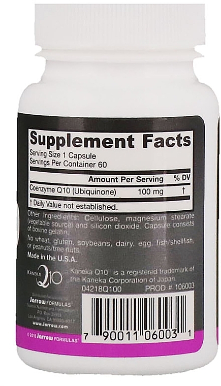 Dietary Supplement - Jarrow Formulas Co-Q10 100mg — photo N2