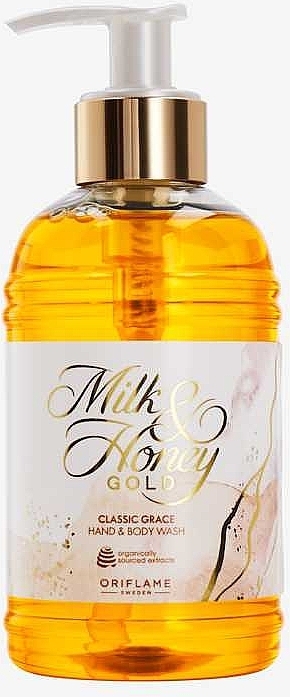 Golden Classic Liquid Hand & Body Soap - Oriflame Milk & Honey Gold Classic Grace Hand & Body Wash — photo N1