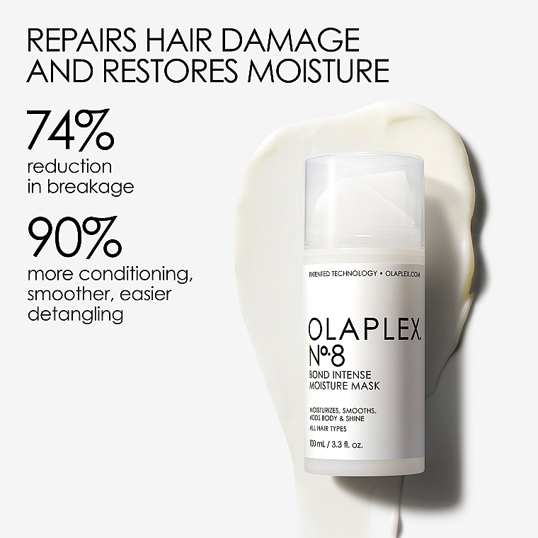 Restoration Of Hair Structure Blond Intense Moisture Mask - Olaplex №8 Blond Intense Moisture Mask — photo N3