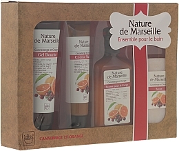 Fragrances, Perfumes, Cosmetics Set "Orange and Cranberry" - Nature de Marseille (lot/150ml + sh/gel/100ml + h/cr/60ml + soap/90g)