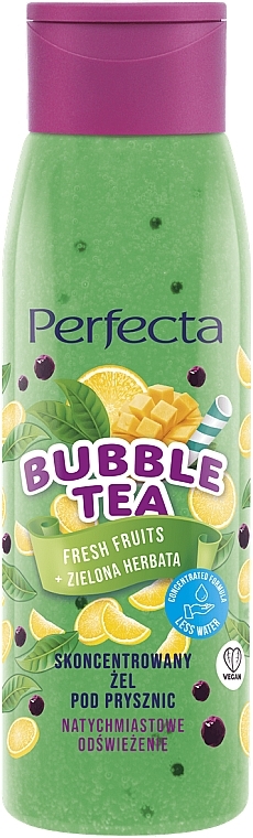 Fresh Fruits + Green Tea Concentrated Shower Gel - Perfecta Bubble Tea Fresh Fruits + Green Tea Concentrated Shower Gel — photo N1