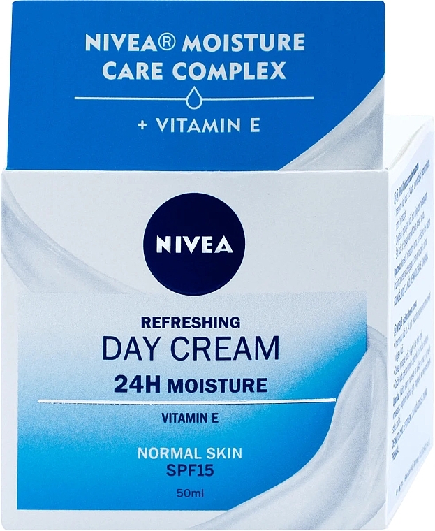 Moisturizing Day Face Cream for Normal Skin - Nivea Essentials Refreshing 24H Moisture Day Cream SPF15 — photo N1