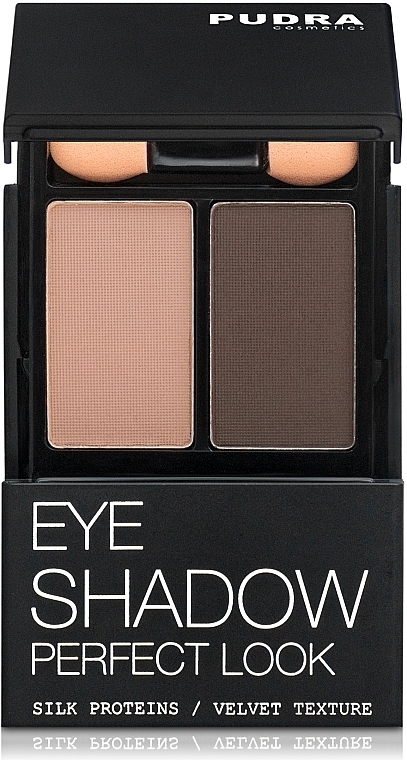 Compact Eyeshadows, double - Pudra Cosmetics Eye Shadow — photo N1