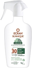 Fragrances, Perfumes, Cosmetics Sunscreen Milk Spray - Ecran Sunnique Spray Naturals Protective Milk SPF30