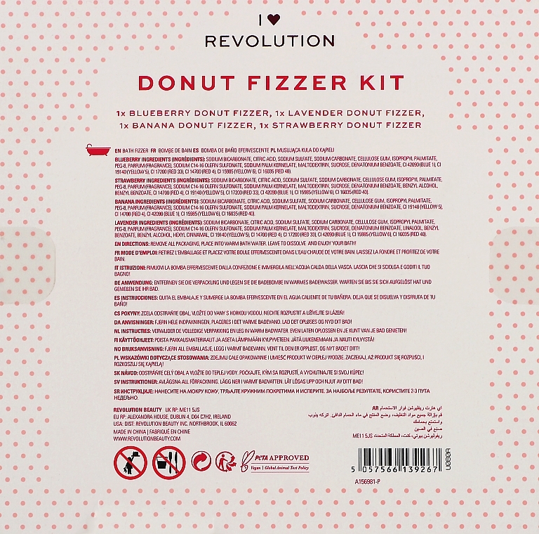 Set - I Heart Revolution Donut Fizzer Kit (bath/fiz/40gx4) — photo N2