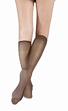 Women Knee-Socks with Cotton Sole 'Nature Sole', 20 Den, beige - Knittex — photo N3