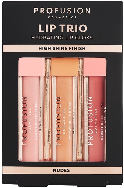 Set - Profusion Cosmetics Lip Trio Nudes (lip/gloss/3x5ml) — photo N1