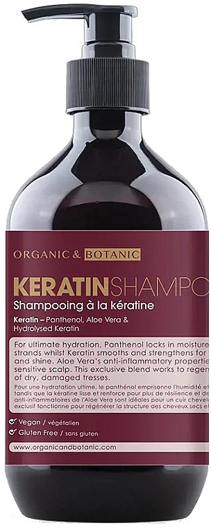 Keratin Hair Shampoo - Organic & Botanic Keratin Shampoo — photo N4