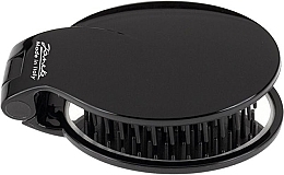 Fragrances, Perfumes, Cosmetics Foldable Hair Brush with Mirror, black - Janeke Folding Hair-Brush With Mirror Black