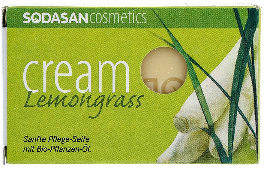 Face Cream Soap "Lemongrass" - Sodasan Cream Lemongrass Soap — photo N1