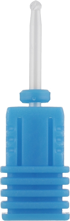 Ceramic Nail Drill Bit (M), Blue, Small Ball 3/32 - Vizavi Professional — photo N4