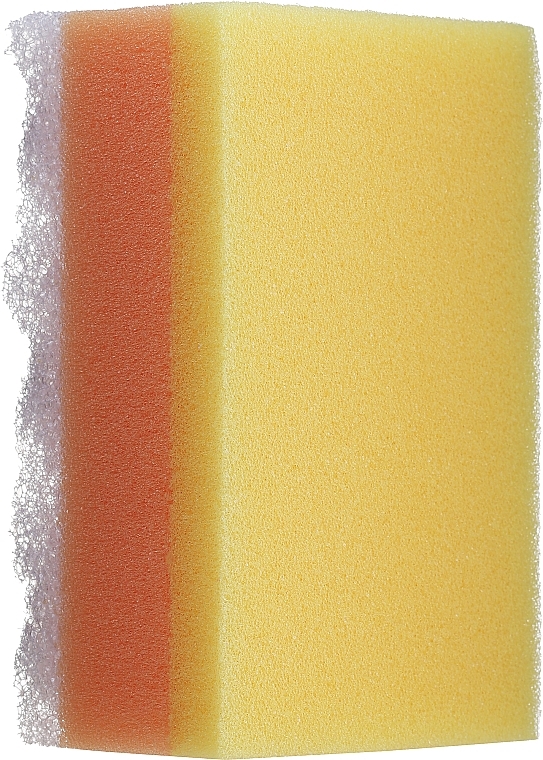 Rectangle Bath Sponge, yellow-orange-white - Ewimark — photo N1