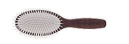 Fragrances, Perfumes, Cosmetics Oval Walnut Hairbrush with White Bristles - 3ME Maestri Prestige