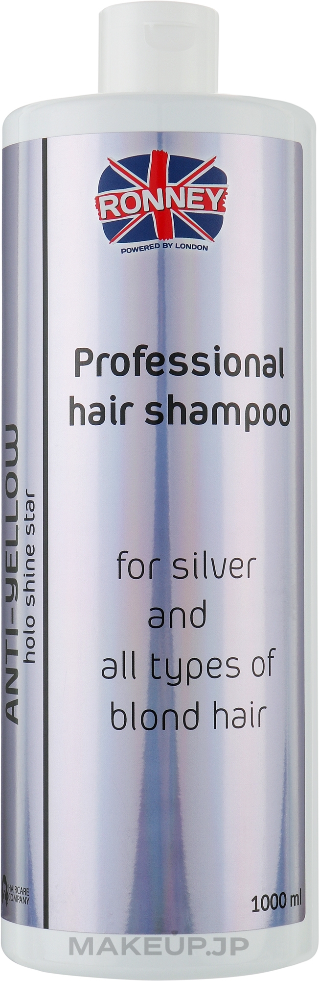 Shampoo for Blonde, Bleached & Grey Hair - Ronney Professional Holo Shine Star Anti-Yellow Shampoo — photo 1000 ml