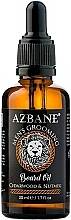 Fragrances, Perfumes, Cosmetics Beard Oil "Cedarwood and Nutmeg" - Azbane Bean Oil With Cedarwood And Nutmeg Oil