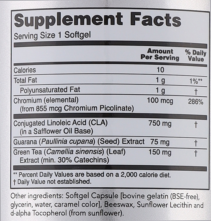 Conjugated Linoleic Acid - Now Foods CLA Extreme With Guarana & Green Tea — photo N4