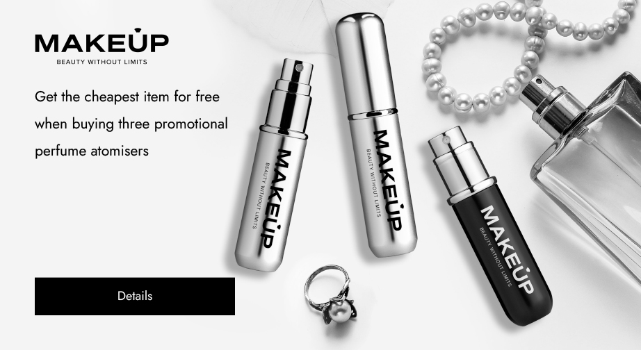 Get the cheapest item for free when buying three promotional perfume atomisers MAKEUP