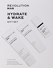 Fragrances, Perfumes, Cosmetics Set - Revolution Skincare Man Hydrate & Wake Gift Set (eye/ser/15ml + f/wash/150ml + f/cr/75ml)
