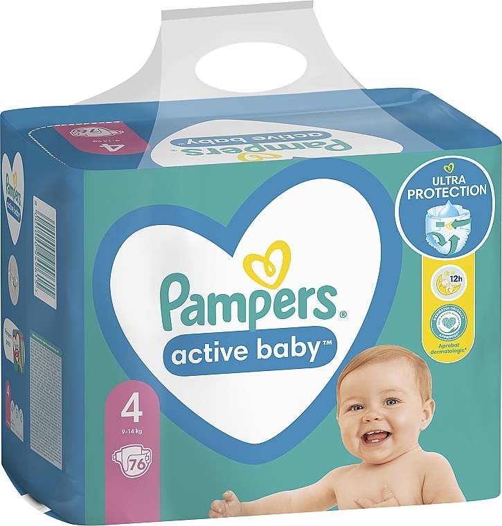 Diapers 'Active Baby' 4 (9-14 kg), 76 pcs - Pampers — photo N9