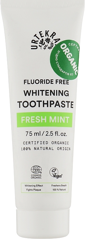 Organic Toothpaste "Fresh Mint" - Urtekram Sensitive Fresh Mint Organic Toothpaste — photo N1