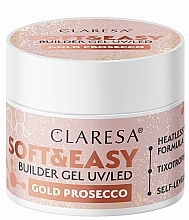 Fragrances, Perfumes, Cosmetics Builder Gel - Claresa Soft & Easy Builder Gel UV/LED Gold Prosecco