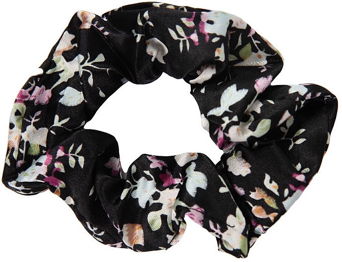 Scrunchie 'Flower Mix', FA-5834, black - Donegal — photo N1