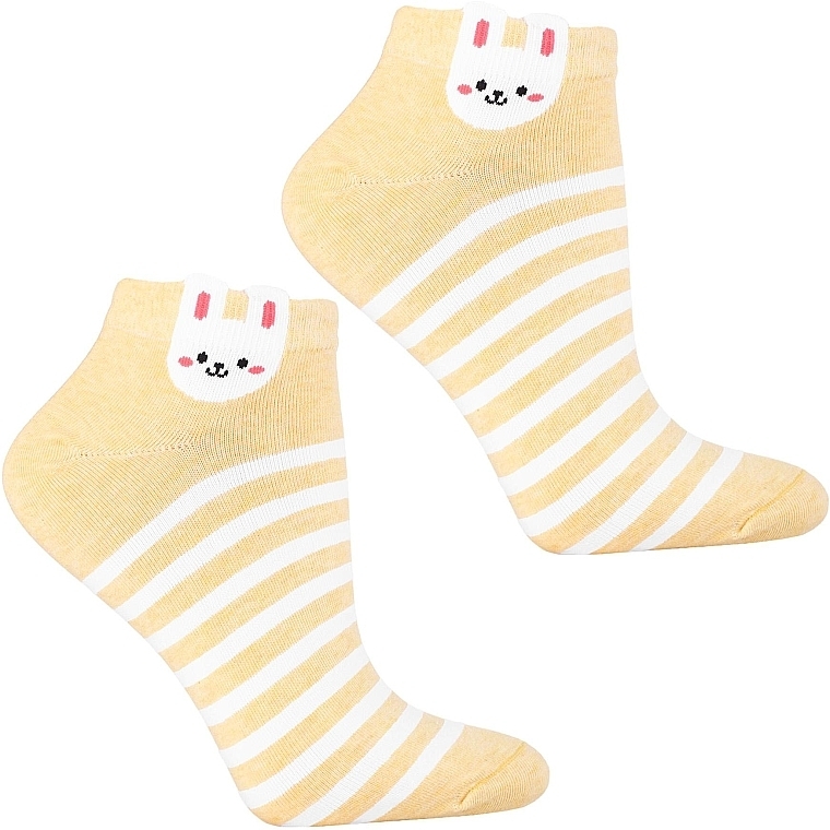 Women's Short Socks, CSD240-090, Yellow - Moraj — photo N1