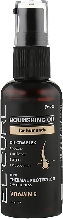 Nourishing Hair End Oil - Jerelia El'curl Nourishing Oil For Hair Ends — photo N1