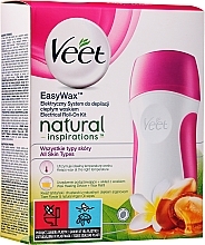 Set for Wax Depilation - Veet Easy Wax Natural Inspirations Electrical Roll-On Kit — photo N1