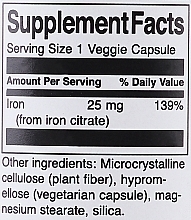 Iron Citrate Mineral Supplement for Cellular Health - Swanson Iron Citrate 25 mg — photo N3