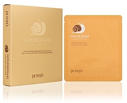 Fragrances, Perfumes, Cosmetics Hydrogel Face Mask with Gold and Snail Mucus - Petitfee & Koelf Gold & Snail Hydrogel Mask Pack