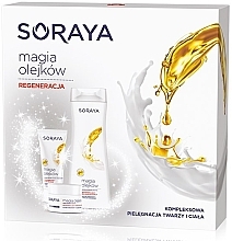 Fragrances, Perfumes, Cosmetics Set - Soraya Magic of Oils (h/cr/75ml + f/cr/50ml + b/balm/400ml)