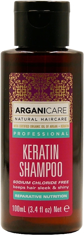 Natural Hair Shampoo with Keratin - Arganicare Hair Shampoo with Keratin — photo N1