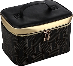 Zipped Makeup Bag, 415025, black and golden - Inter-Vion — photo N2