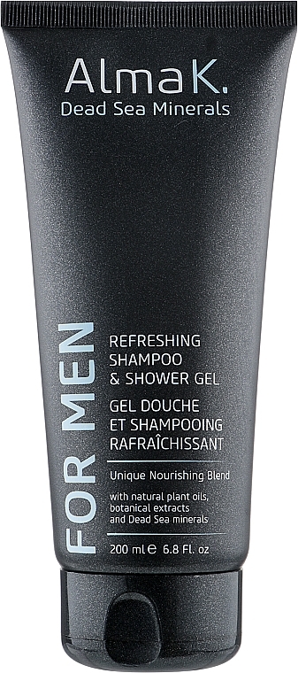 Refreshing Body & Hair Shampoo - Alma K For Men Refreshing Shampoo and Shower Gel	 — photo N1