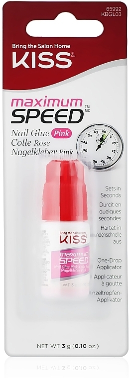 Nail Glue - Kiss Mega Hold Pink Glue — photo N14