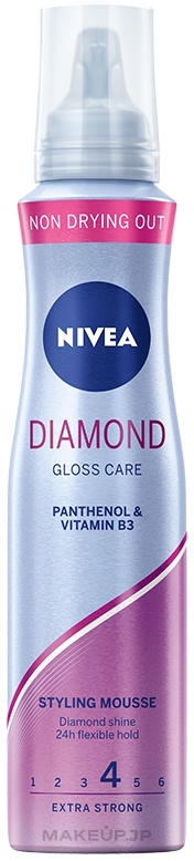 Keratin Protect Hair Mousse "Diamond Gloss" - NIVEA Hair Care Diamond Gloss Styling Mousse  — photo 150 ml