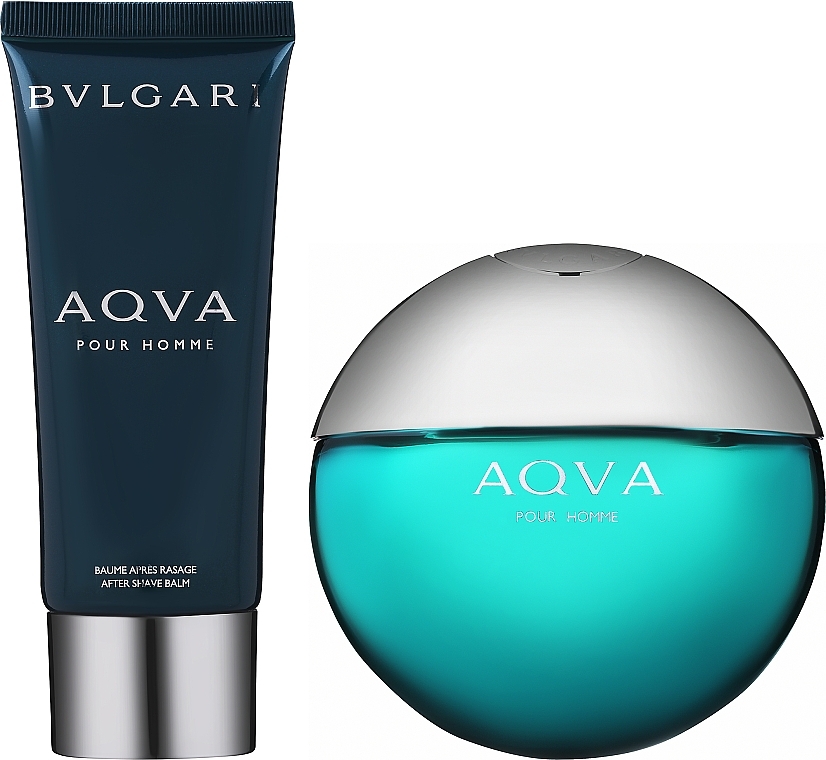 Bvlgari Aqva Pour Homme - Set (edt/100ml + ash/balm/100ml + bag) — photo N2