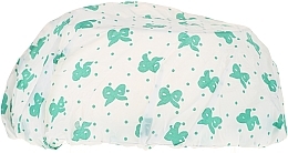 Fragrances, Perfumes, Cosmetics Shower Cap, 9298, white with green bows - Donegal Shower Cap