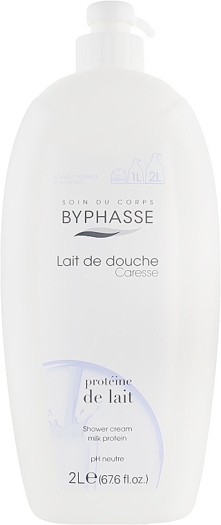 Shower Cream "Milk Protein" - Byphasse Caresse Shower Cream — photo N3