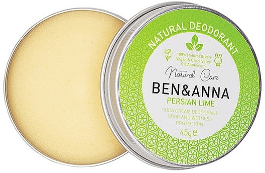 Natural Creamy Deodorant - Ben & Anna Persian Lime Soda Cream Deodorant — photo N2