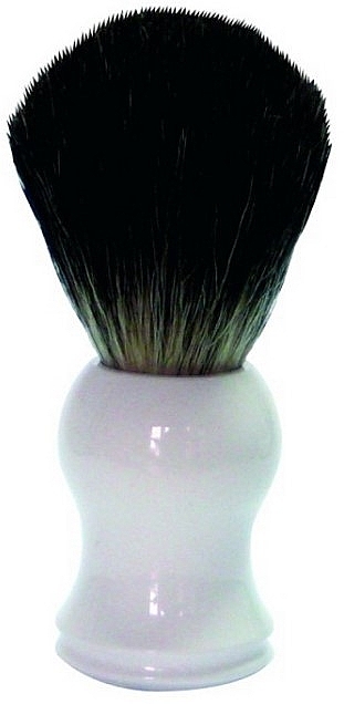 Shaving Brush, plastic, white - Golddachs Shaving Brush Pure Badger Plastic White — photo N1