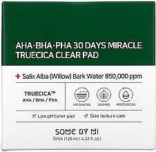 Acid Pads for Problem Skin - Some By Mi AHA BHA PHA 30 Days Miracle Truecica Clear Pad — photo N2