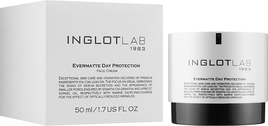 Mattifying Day Protection Cream - Inglot Lab Evermatte Day Protection Face Cream — photo N2