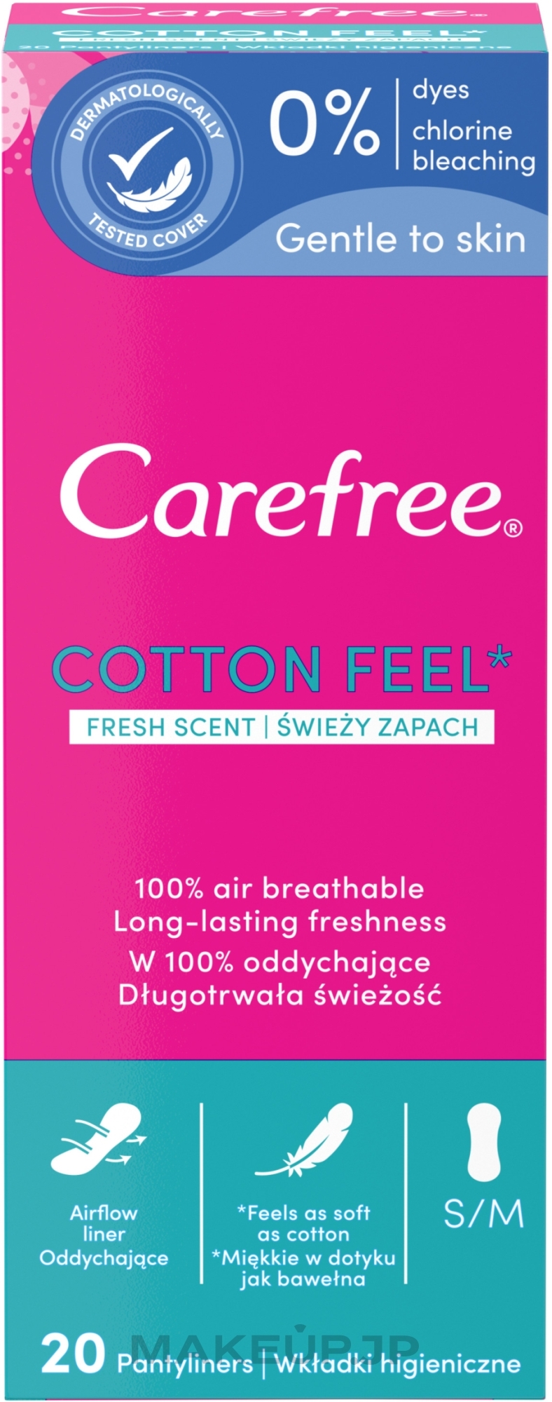 Scented Daily Sanitary Pads, 20 pcs - Carefree Cotton Fresh Scent — photo 20 szt.