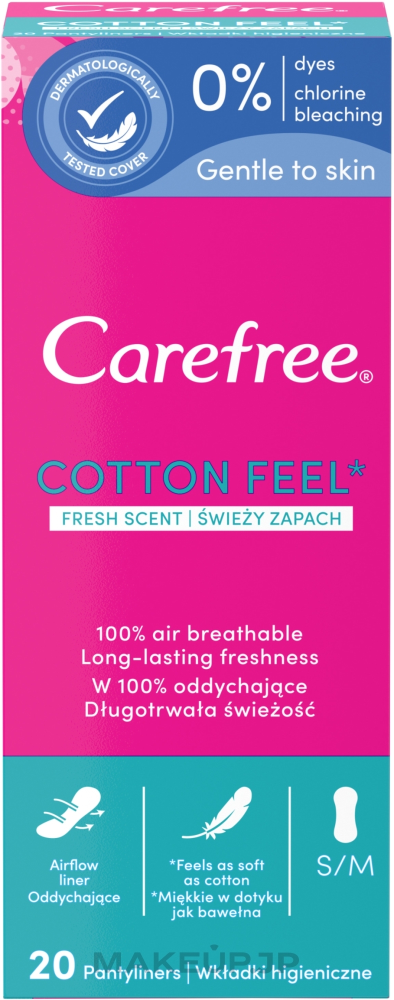 Scented Daily Sanitary Pads, 20 pcs - Carefree Cotton Fresh Scent — photo 20 ЊВ.