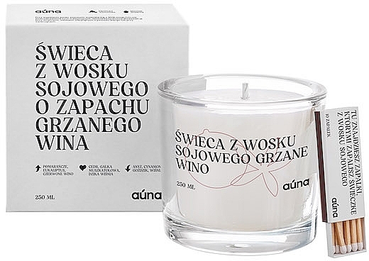 Mulled Wine Scented Candle - Auna Soya Candle Mulled Wine — photo N1